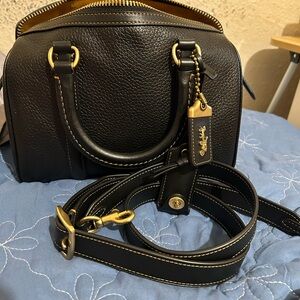*SOLD*Coach Black Leather Satchel Bag